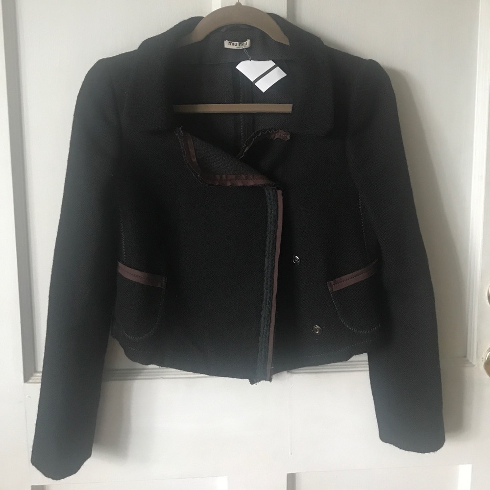 Miu Miu Black Wool Jacket